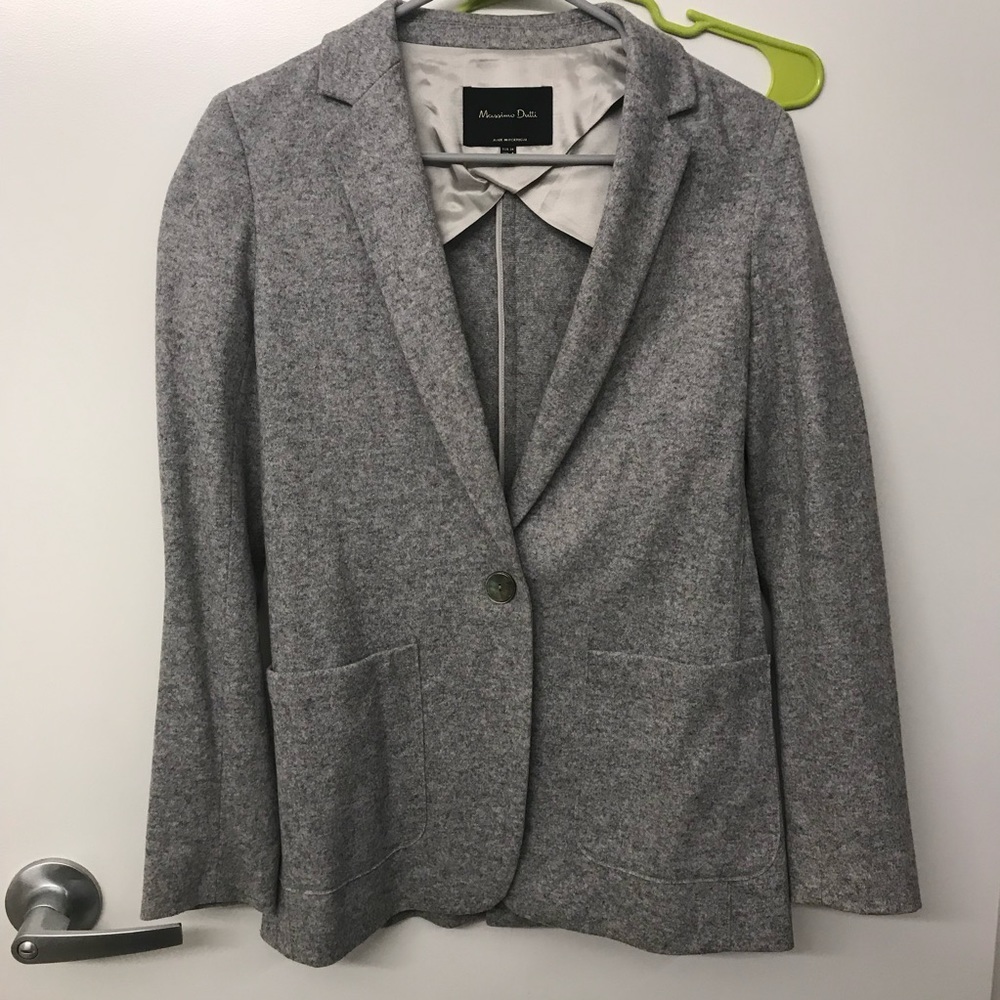 massimo dutti knit blazer suit jacket coat heather Moving sales ASAP